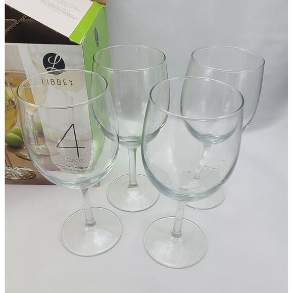 Libbey Everglass 15oz Wine Glass Set of 4 New Open Box - Picture 2 of 4